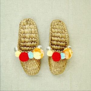 Handmade Pom Pom Mule. 2 pairs